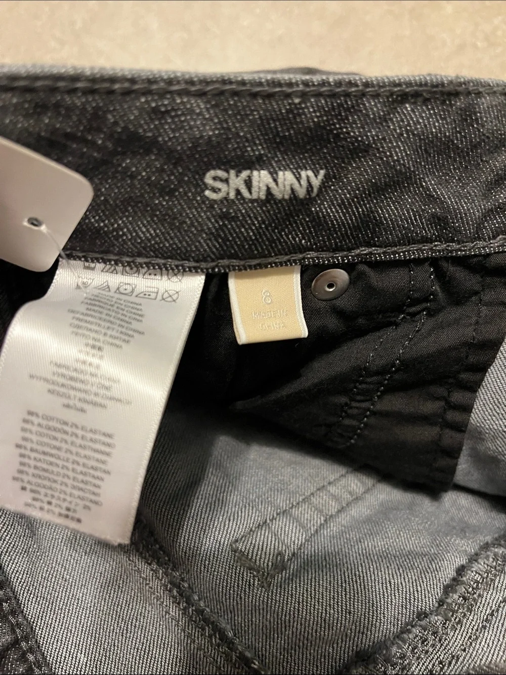 Michael Kors womens Grey Black Washed Skinny Jeans